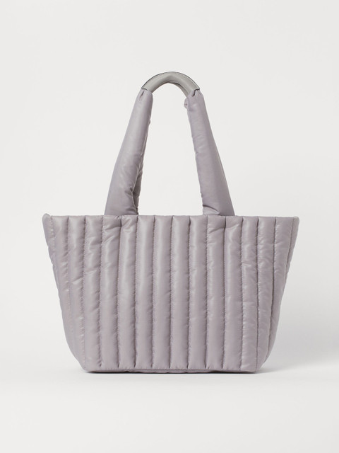 

H&M Women Grey Quilted shopper Bag