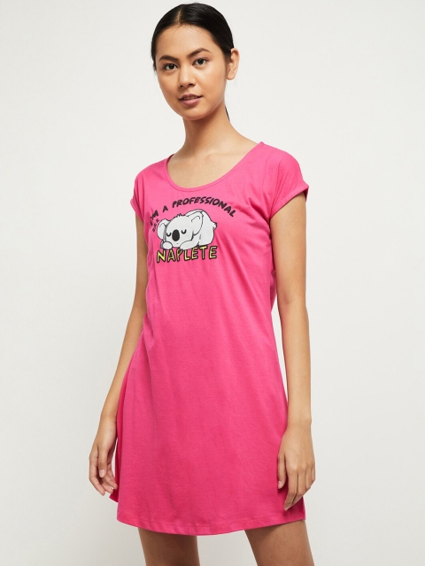 

max Pink Printed Nightdress