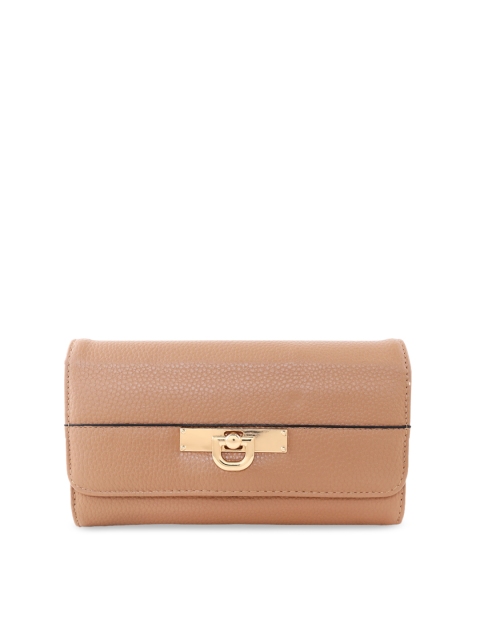 

GIO COLLECTION Women Brown Textured Two Fold Wallet