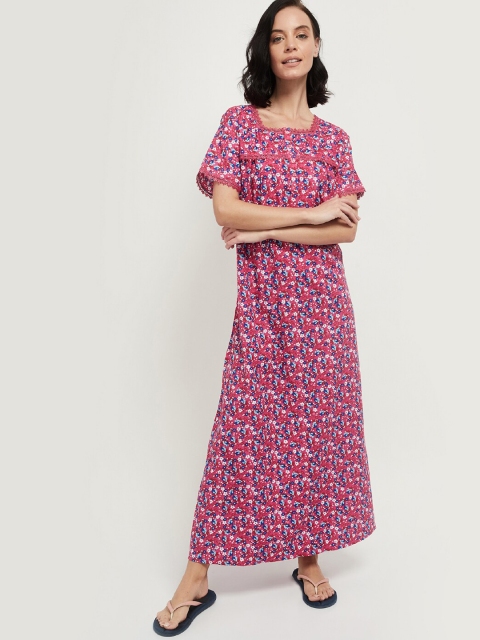 

max Pink & Blue Printed Nightdress