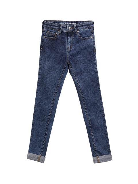 

Pepe Jeans Girls Blue Skinny Fit Mid-Rise Clean Look Jeans