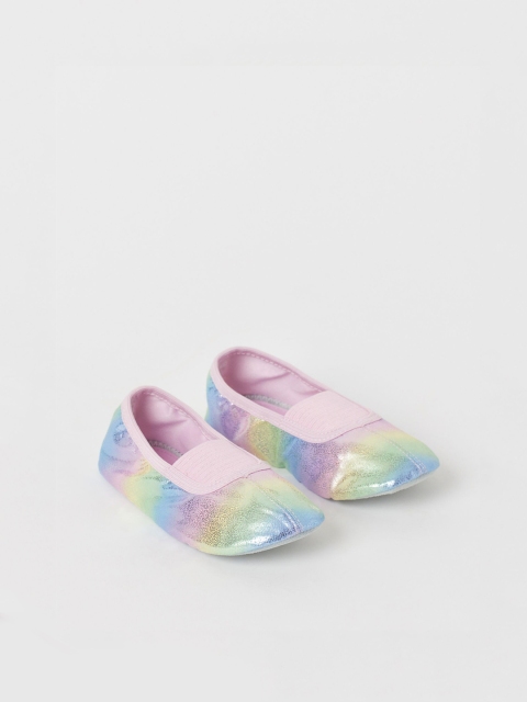 H&M Girls Multicolored Shimmering ballet shoes, Multi