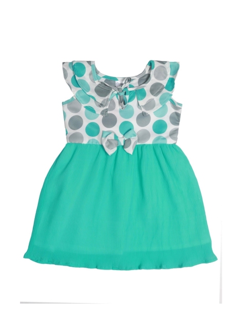 

Doodle Girls Green & Grey Printed Fit and Flare Dress