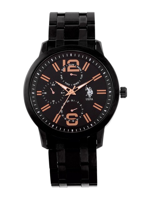 

U.S. Polo Assn. Men Black Analogue Watch USWAT0039