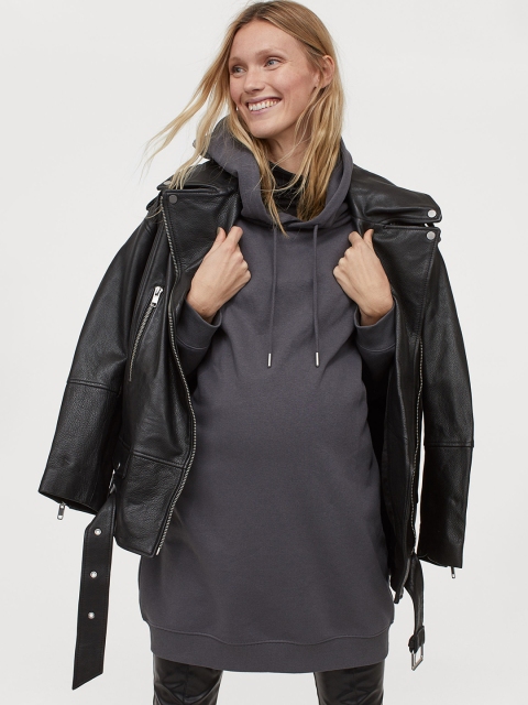 

H&M Women Grey Solid MAMA Sweatshirt dress