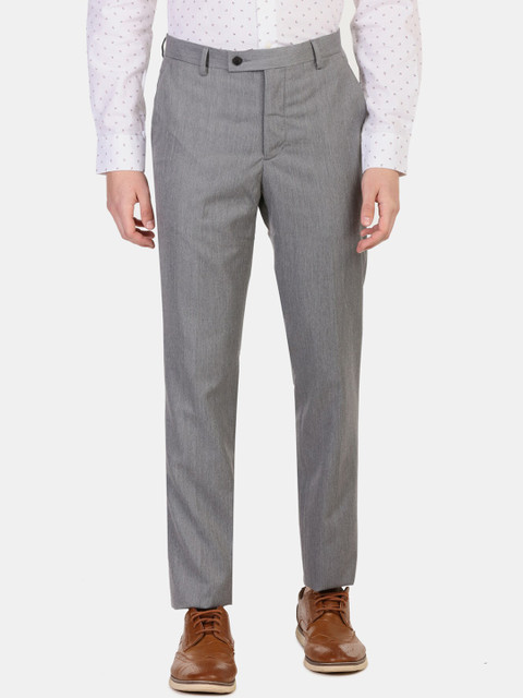 

Arrow Men Grey Regular Fit Solid Formal Trousers