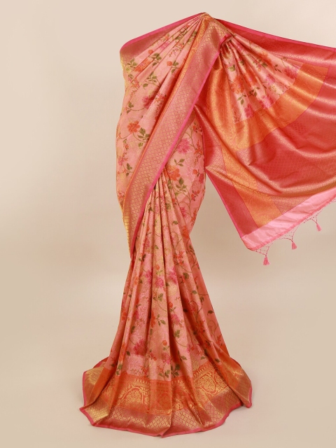 

Pothys Pink Pure Silk Woven Design Banarasi Saree