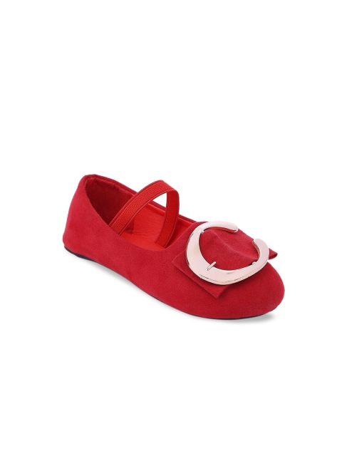 

Pantaloons Junior Girls Red Solid PU Ballerinas