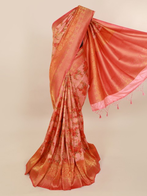 

Pothys Pink Pure Silk Woven Design Banarasi Saree