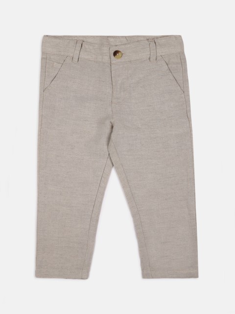 

Chicco Boys Beige Regular Fit Solid Chinos