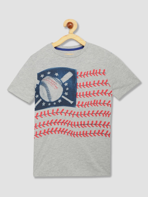 

GAP Boys Grey Printed Round Neck T-shirt