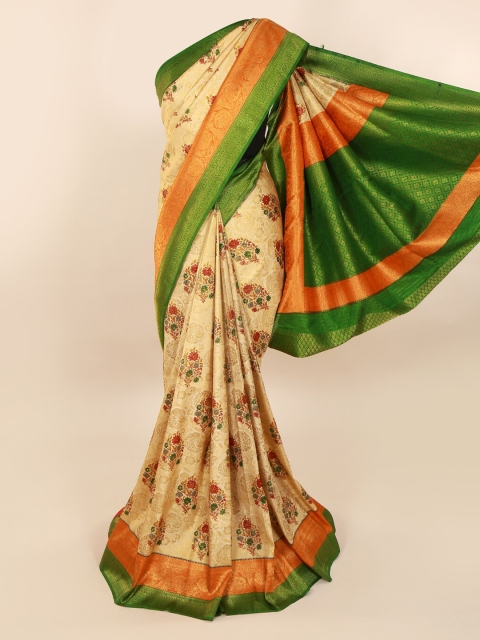 

Pothys Off-White Pure Silk Woven Design Banarasi Saree