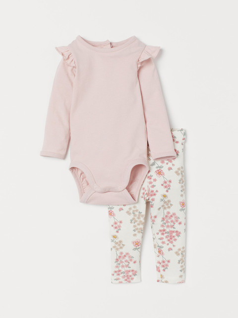 

H&M Girls Pink & White 2-Piece Cotton Set