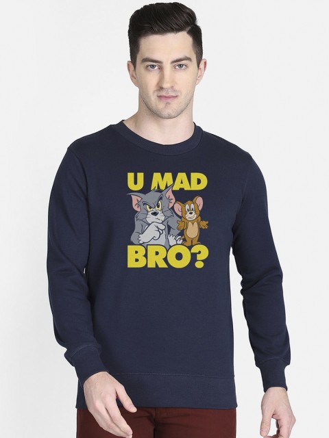 

Free Authority Men Navy Blue Tom & Jerry Print Sweatshirt