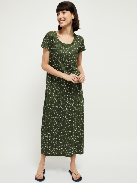

max Green Printed Nightdress