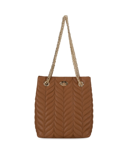 

Da Milano Brown Textured Shoulder Leather Bag