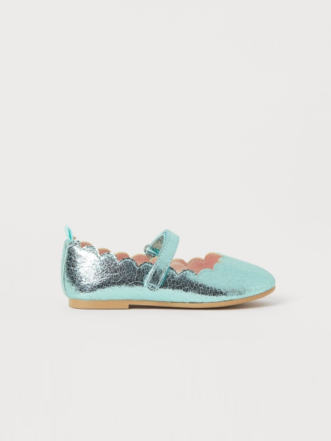 

H&M Girls Sea Green Shimmering Ballet Pumps