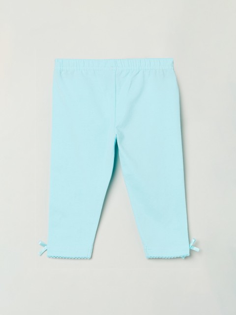 

max Infant Girls Blue Solid Ankel-Length Leggings