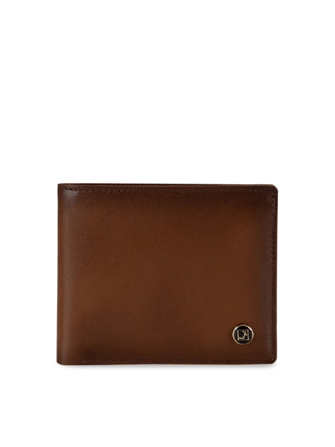 

Da Milano Men Brown Textured Leather Two Fold Wallet