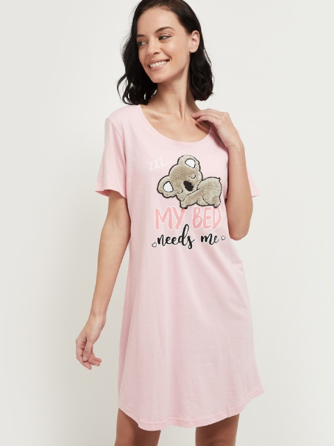 

max Pink Embroidered Nightdress