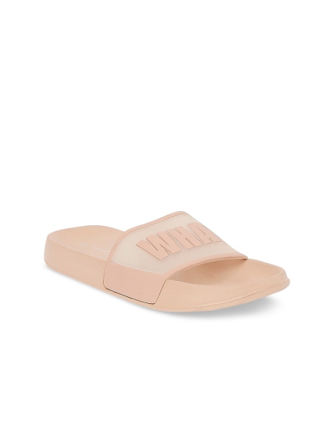 

Forever Glam by Pantaloons Women Peach-Coloured Printed Sliders