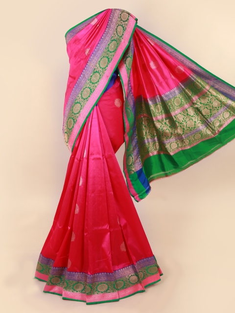 

Pothys Pink & Gold-Toned Pure Silk Woven Design Saree