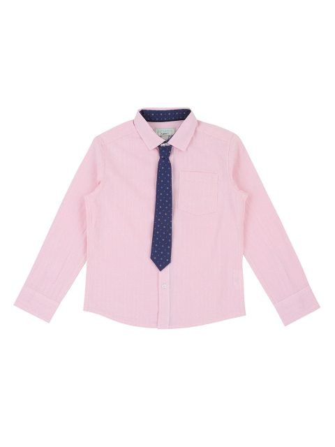 

Pantaloons Junior Boys Pink Regular Fit Printed Casual Shirt