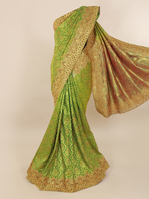 

Pothys Green Woven Design Kanjeevaram Saree