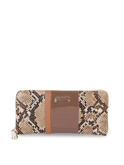 

Mochi Beige & Brown Textured Quilted Clutch