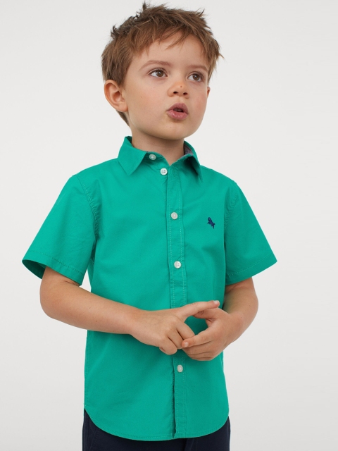 

H&M Boys Green Cotton shirt