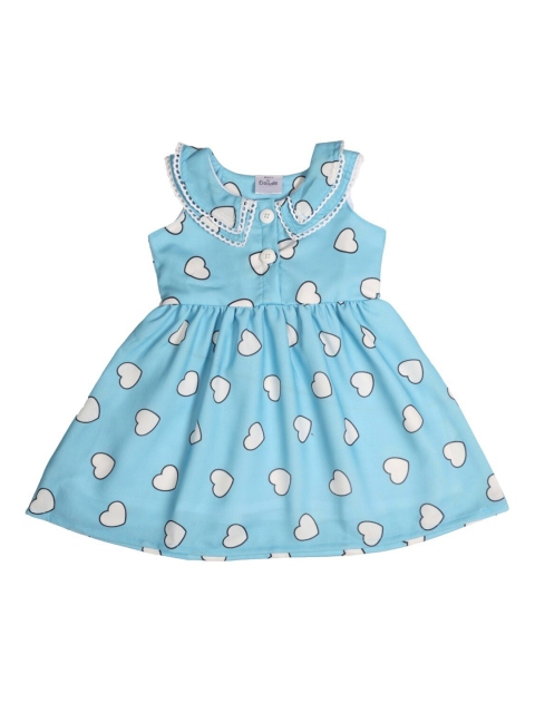 

Doodle Girls Blue Printed Fit and Flare Dress