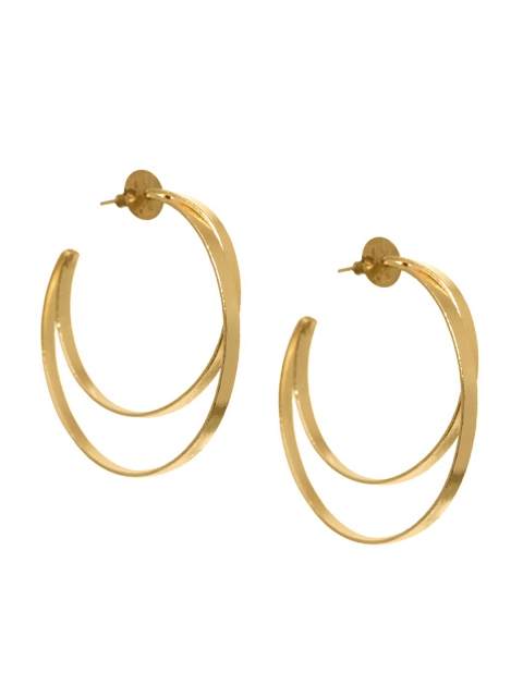 

FabAlley Gold-Plated Circular Half Hoop Earrings