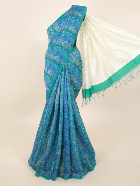 

Pothys Blue Printed Pure Silk Saree