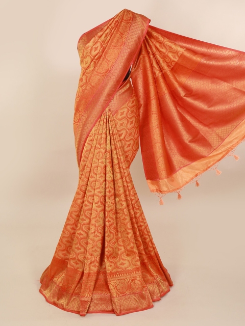 

Pothys Peach-Coloured Pure Silk Woven Design Banarasi Saree