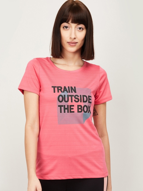 

Kappa Women Pink Printed Round Neck T-shirt