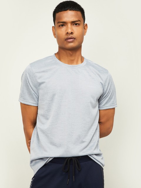 

Kappa Men Grey Solid Round Neck T-shirt