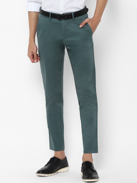 

Allen Solly Men Green Slim Fit Solid Regular Trousers