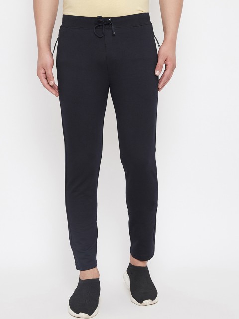 

Okane Men Navy Blue Solid Track Pants
