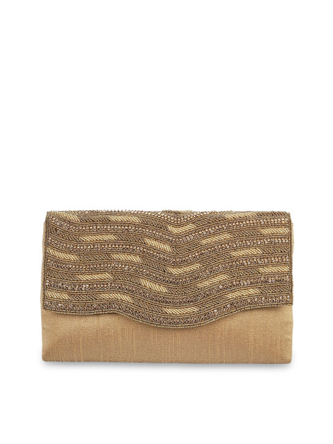 

Metro Gold-Toned Embellished Foldover Clutch