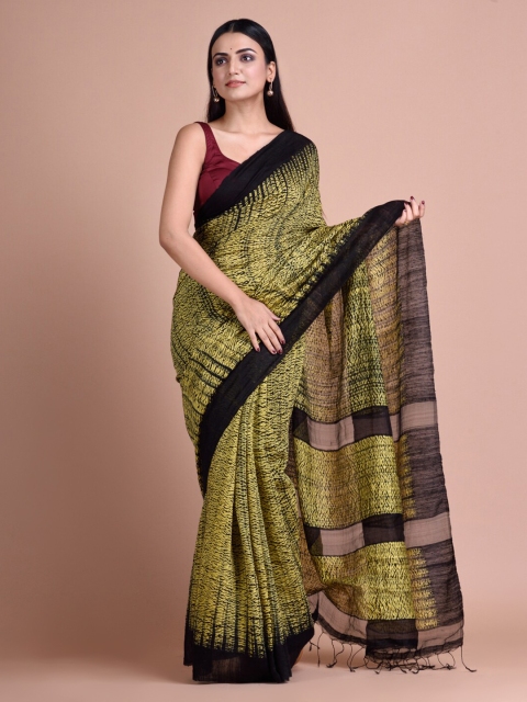 

Mitera Yellow Woven Design Pure Silk Saree