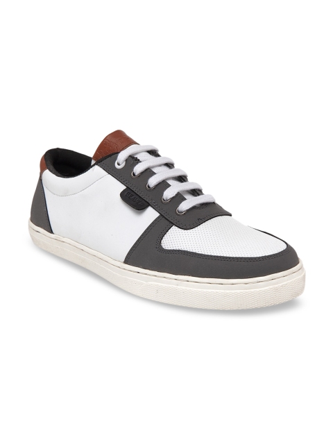 

BEAVER Men Grey & White Colourblocked Sneakers