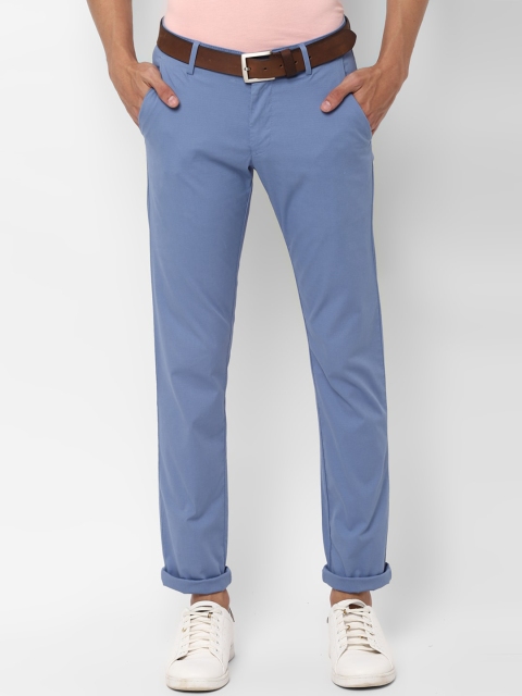 

Allen Solly Men Blue Slim Fit Solid Regular Trousers