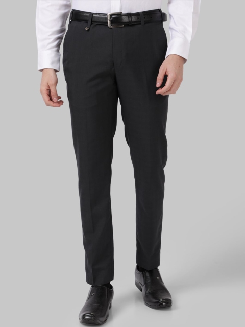 

Park Avenue Men Charcoal Grey Slim Fit Solid Formal Trousers