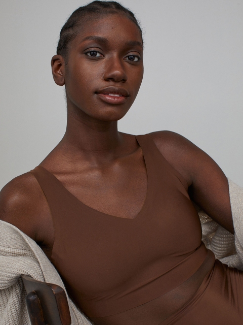 

H&M Brown Smoothing Microfibre Bralette