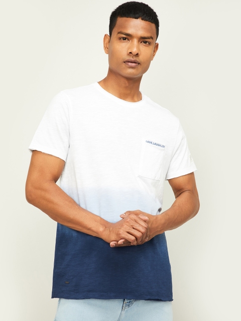 

Forca Men Navy Blue Dyed Round Neck T-shirt