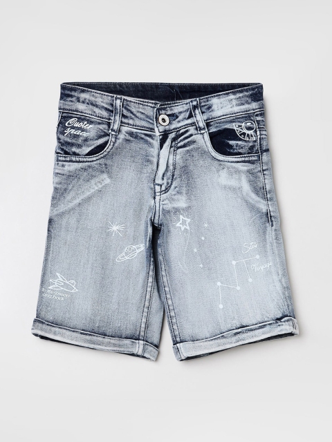 

max Boys Blue Washed Regular Fit Denim Shorts
