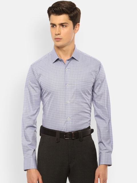

Van Heusen Men Grey Regular Fit Checked Casual Shirt