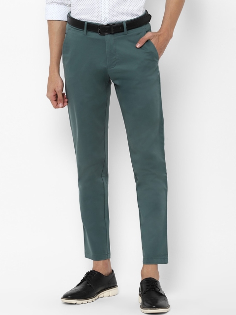 

Allen Solly Men Green Slim Fit Solid Regular Trousers