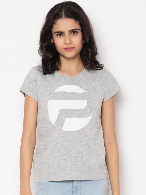 

Pepe Jeans Women Grey Printed Round Neck T-shirt