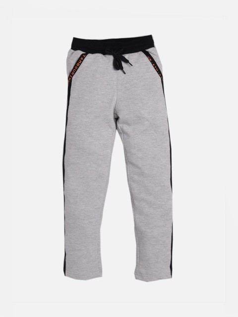 

TAMBOURINE Boys Grey Solid Track Pants